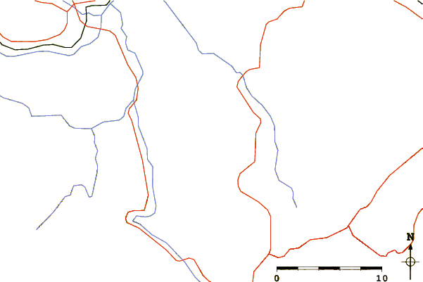 Roads and rivers around Golubac (mountain)