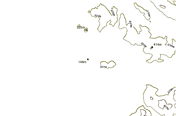 Mountain peaks around Gometra