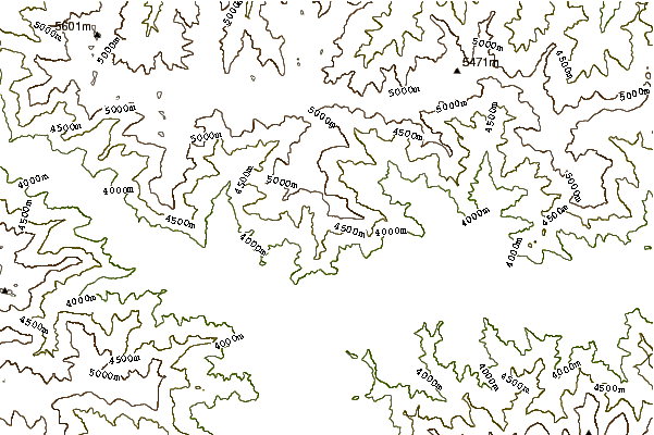 Mountain peaks around Gompe Utse