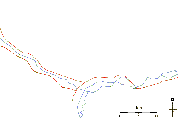 Roads and rivers around Gompe Utse