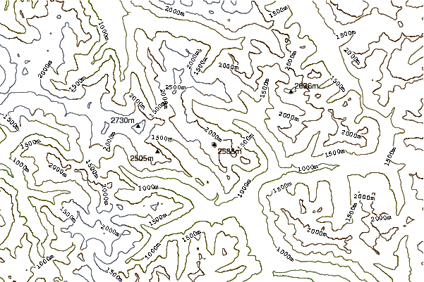 Mountain peaks around Goode Mountain