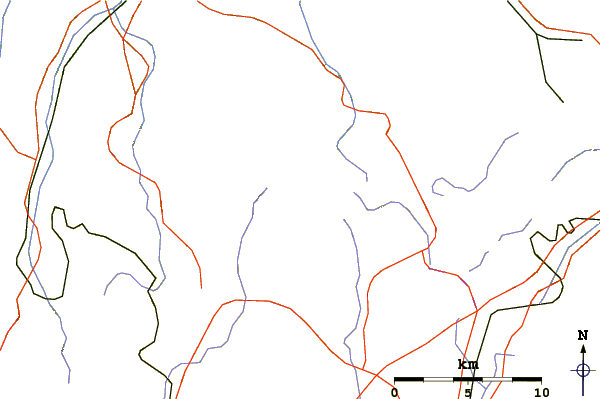 Roads and rivers around Gorbeia