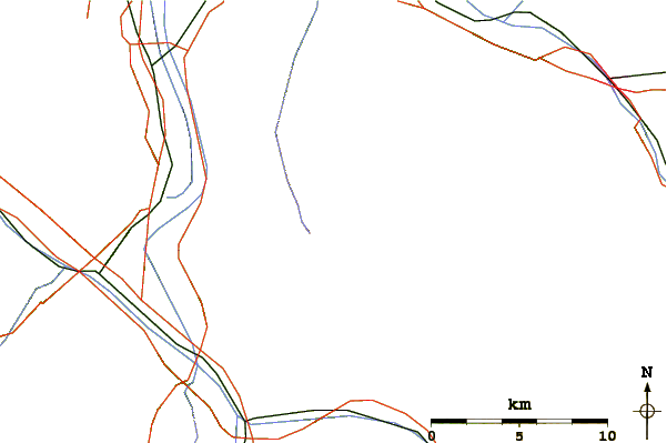Roads and rivers around Gorfion