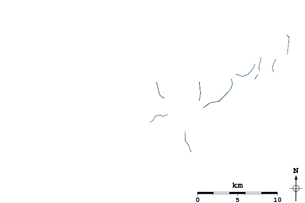 Roads and rivers around Goryashchaya Sopka