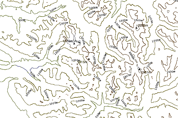 Mountain peaks around Gothic Peak