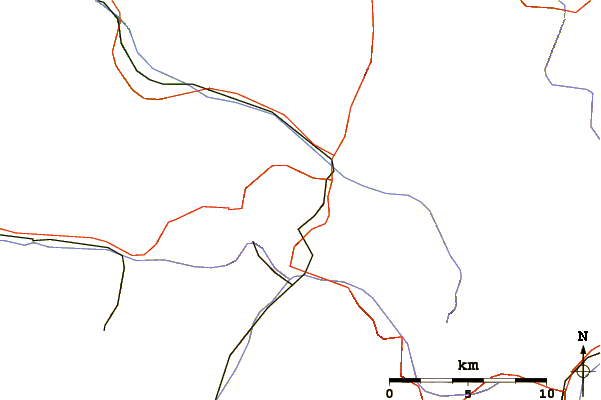 Roads and rivers around Gotschnagrat