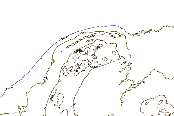 Mountain peaks around Government Peak