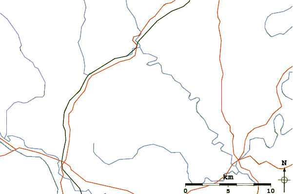 Roads and rivers around Graig Syfyrddin