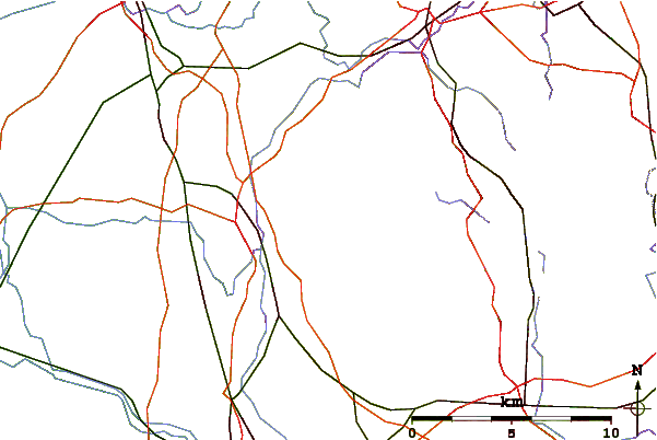 Roads and rivers around Grain Pole Hill