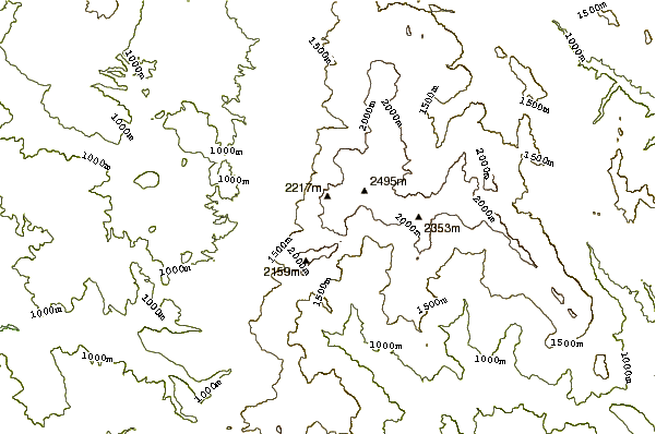 Mountain peaks around Gramos