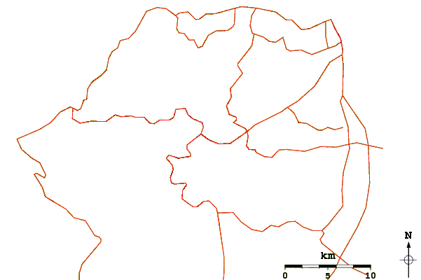 Roads and rivers around Gran Canaria