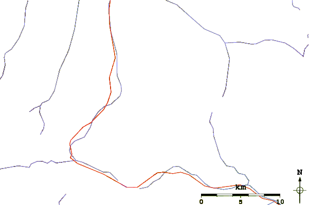 Roads and rivers around Gran Paradiso