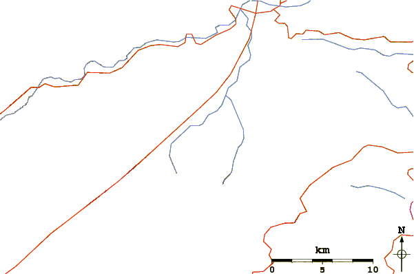 Roads and rivers around Gran Sasso d'Italia