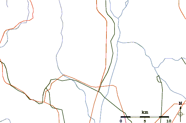 Roads and rivers around Grand Colombier (Ain)