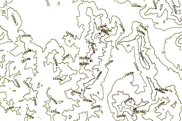 Mountain peaks around Grand Ferrand