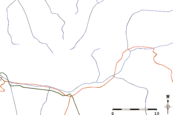 Roads and rivers around Grand Roc