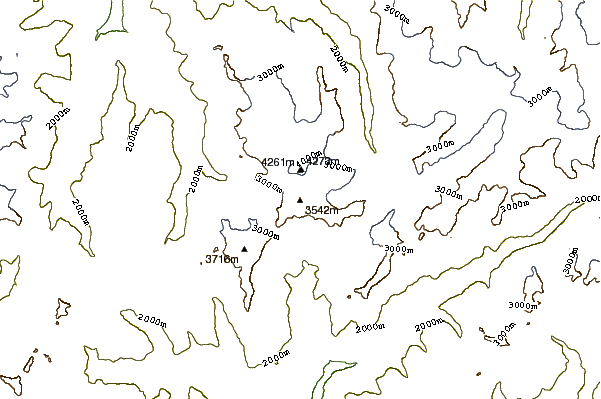 Mountain peaks around Grande Tête de By