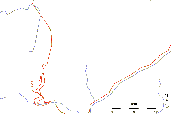 Roads and rivers around Grande Tête de By