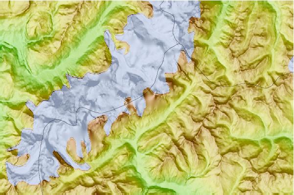 Surf breaks located close to Grandes Jorasses