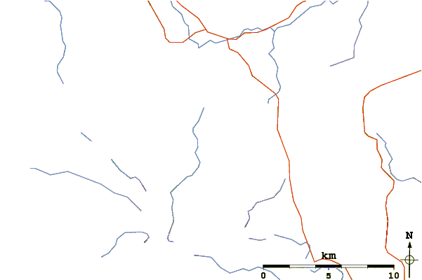 Roads and rivers around Grange Fell