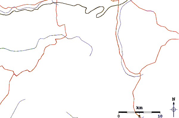 Roads and rivers around Granite Chief