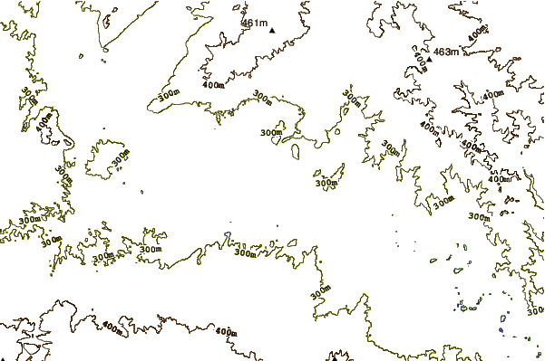 Mountain peaks around Granite Mountain (Texas)