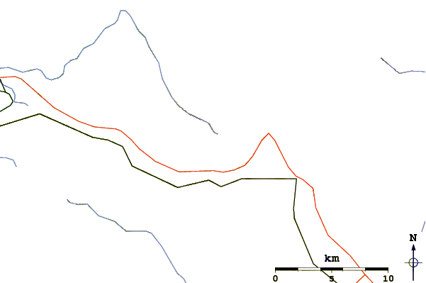 Roads and rivers around Granite Mountain