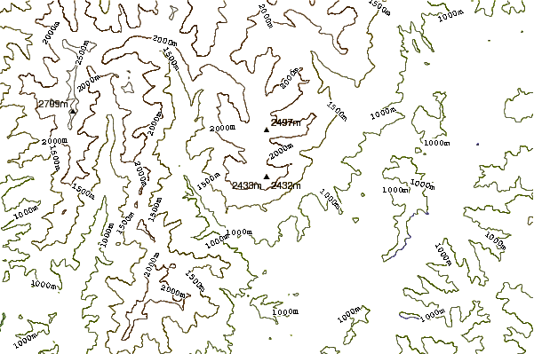 Mountain peaks around Granite Peak (Trinity County, California)