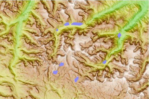 Surf breaks located close to Granite Peak (Montana)