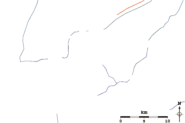 Roads and rivers around Granite Peak (Montana)