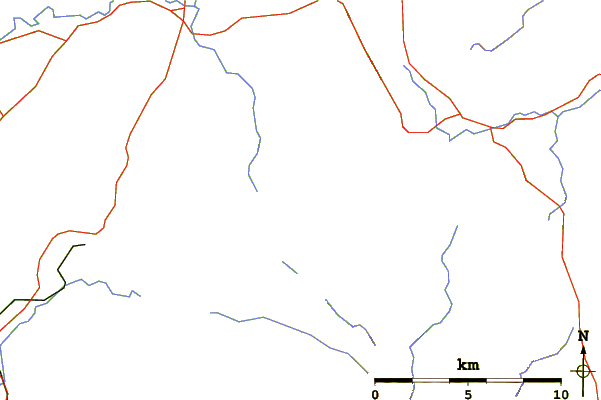 Roads and rivers around Grasmoor