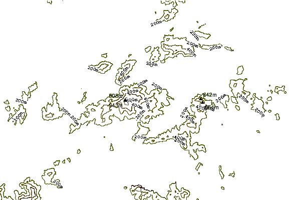 Mountain peaks around Grassy Hill (草山)