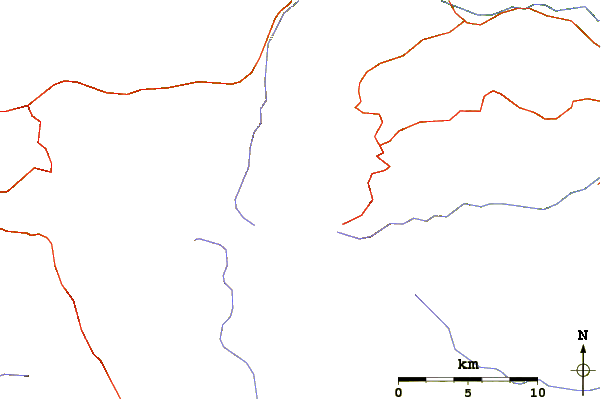 Roads and rivers around Gray Wolf Mountain