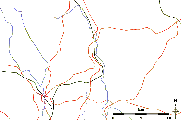 Roads and rivers around Grayrigg Forest