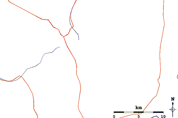 Roads and rivers around Grays Peak (British Columbia)