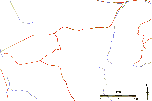 Roads and rivers around Grays Peak