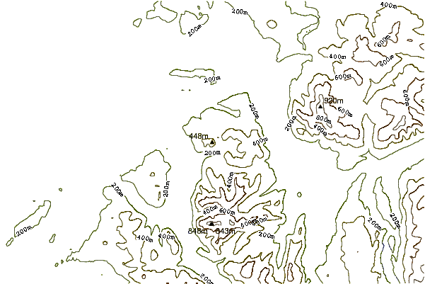 Mountain peaks around Graystones