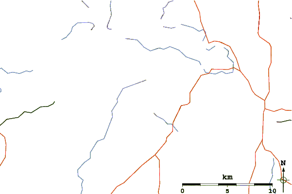 Roads and rivers around Great Carrs