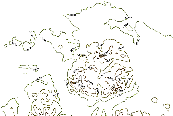 Mountain peaks around Great Cockup