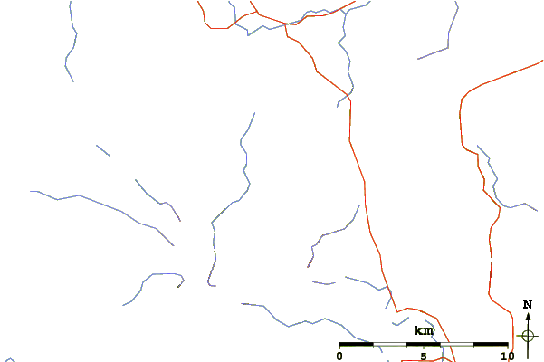 Roads and rivers around Great Crag