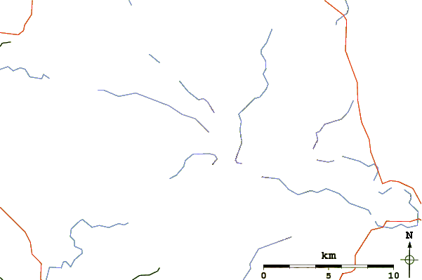 Roads and rivers around Great Gable