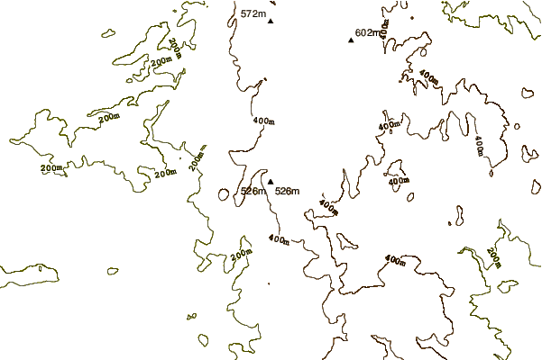 Mountain peaks around Great Mis Tor