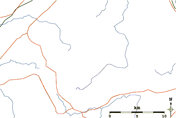 Roads and rivers around Great Sca Fell