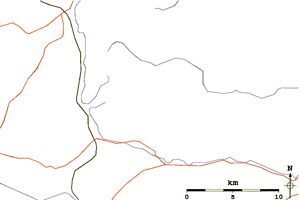 Roads and rivers around Great Shunner Fell