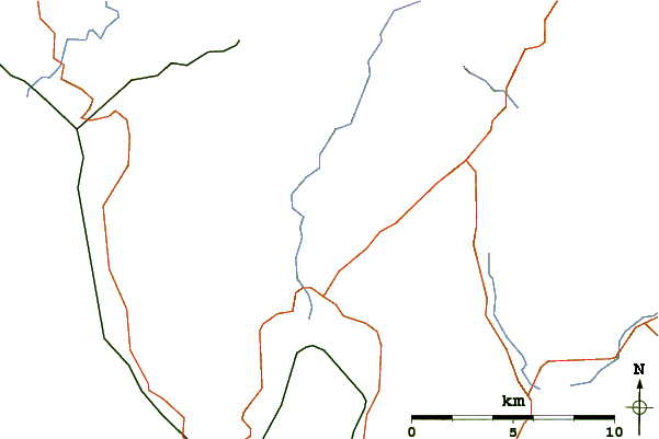 Roads and rivers around Great Stickle