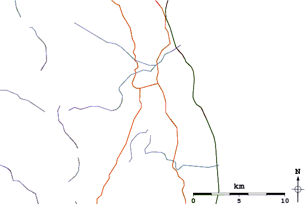 Roads and rivers around Great Sugar Loaf