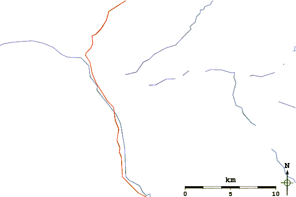 Roads and rivers around Great Whernside