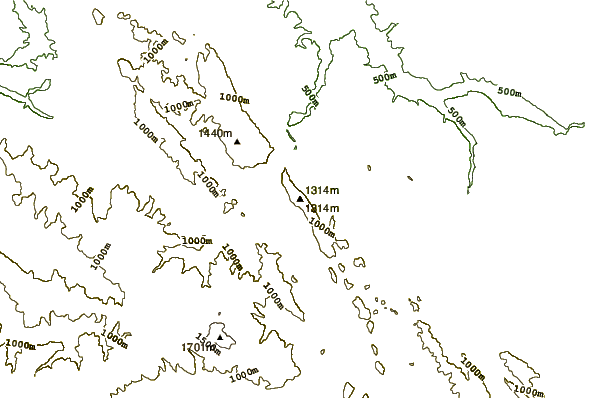 Mountain peaks around Greben (mountain)