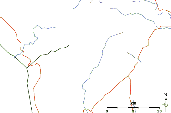 Roads and rivers around Green Crag