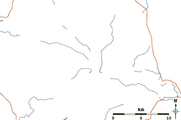 Roads and rivers around Green Gable